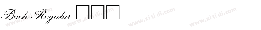 Bach Regular字体转换